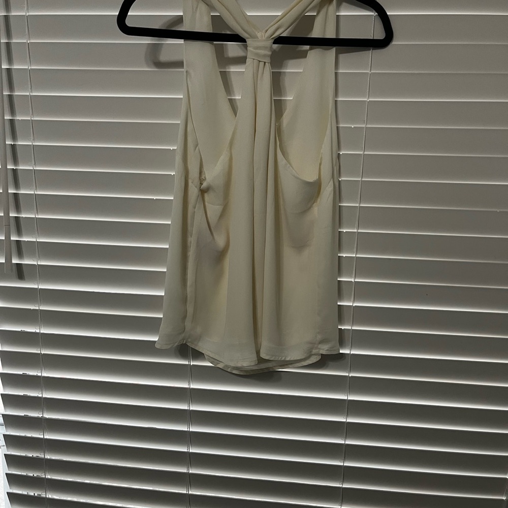 Forever 21 Cream Sleeveless Blouse